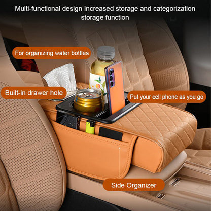 Multifunctional Car Armrest Cushion with Integrated Booster