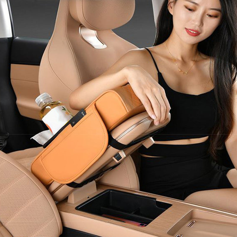 Multifunctional Car Armrest Cushion with Integrated Booster