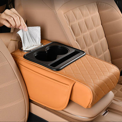 Multifunctional Car Armrest Cushion with Integrated Booster