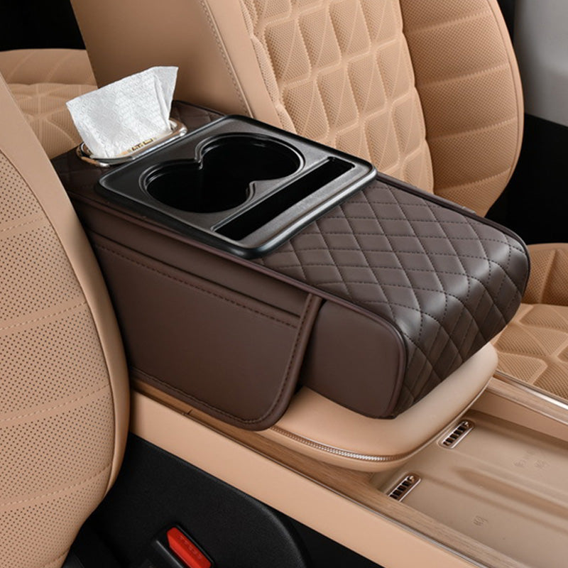 Multifunctional Car Armrest Cushion with Integrated Booster