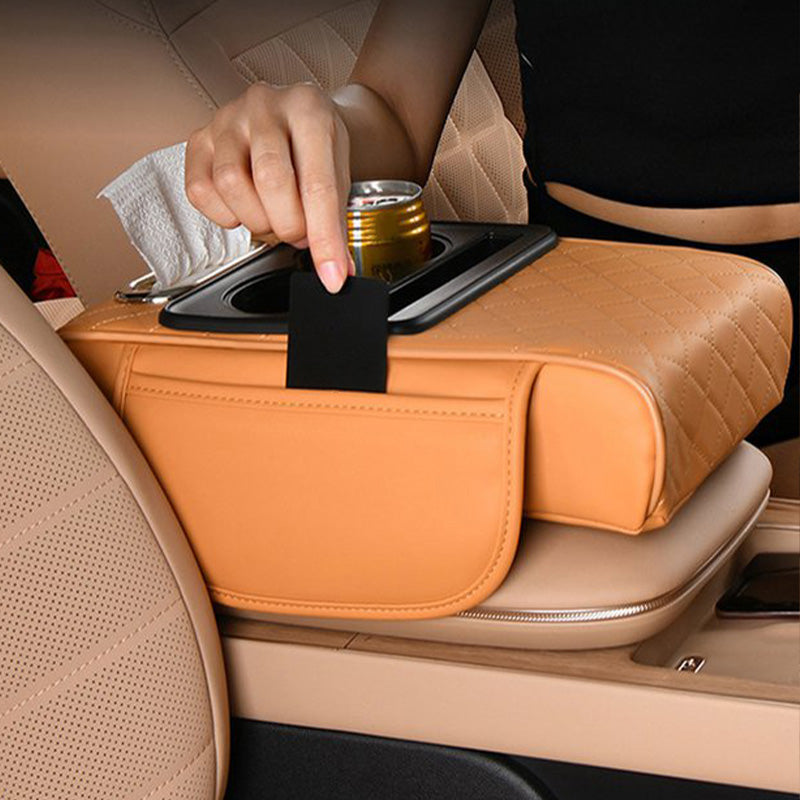 Multifunctional Car Armrest Cushion with Integrated Booster