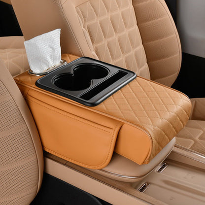 Multifunctional Car Armrest Cushion with Integrated Booster