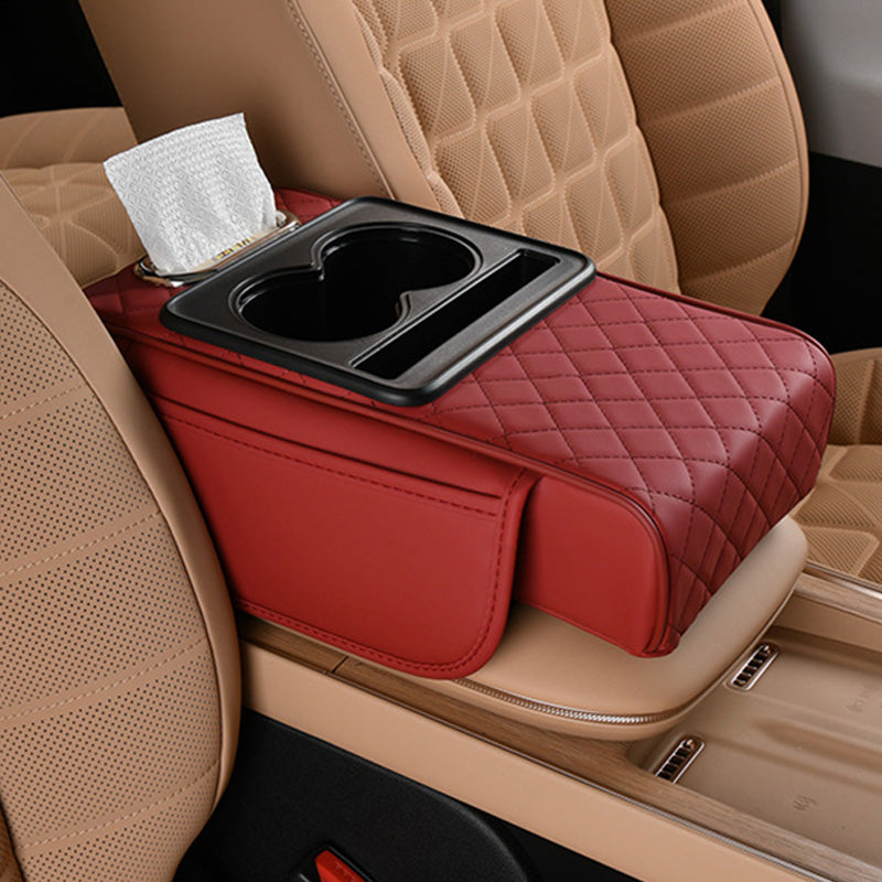 Multifunctional Car Armrest Cushion with Integrated Booster