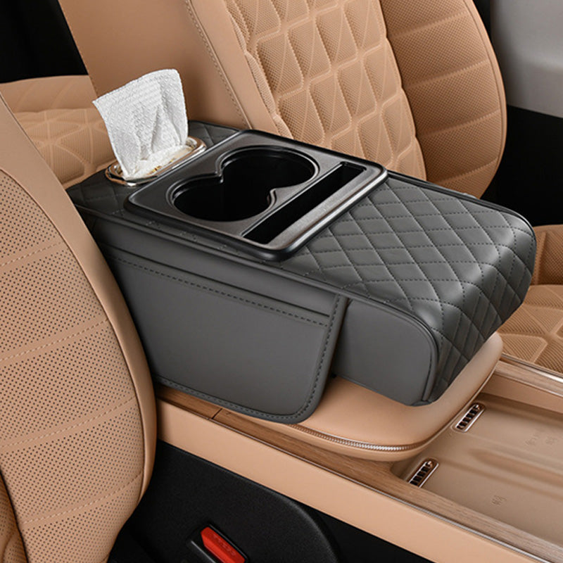 Multifunctional Car Armrest Cushion with Integrated Booster