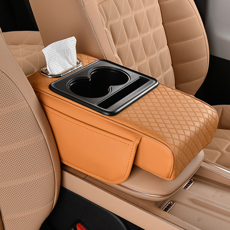 Multifunctional Car Armrest Cushion with Integrated Booster