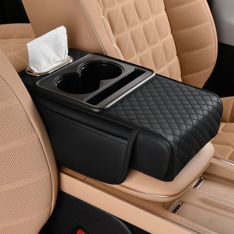 Multifunctional Car Armrest Cushion with Integrated Booster