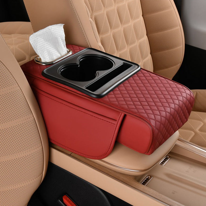 Multifunctional Car Armrest Cushion with Integrated Booster