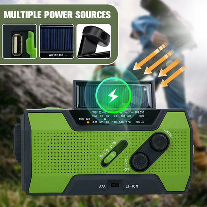 Multifunctional Outdoor Solar Emergency Hand Crank Radio