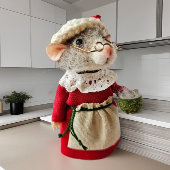 🎅Christmas sale 50% off🎄Cute needle felt mouse for decoration