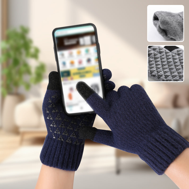 USB Heated Knit Gloves - Touch Screen Friendly