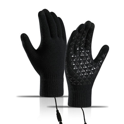 USB Heated Knit Gloves - Touch Screen Friendly