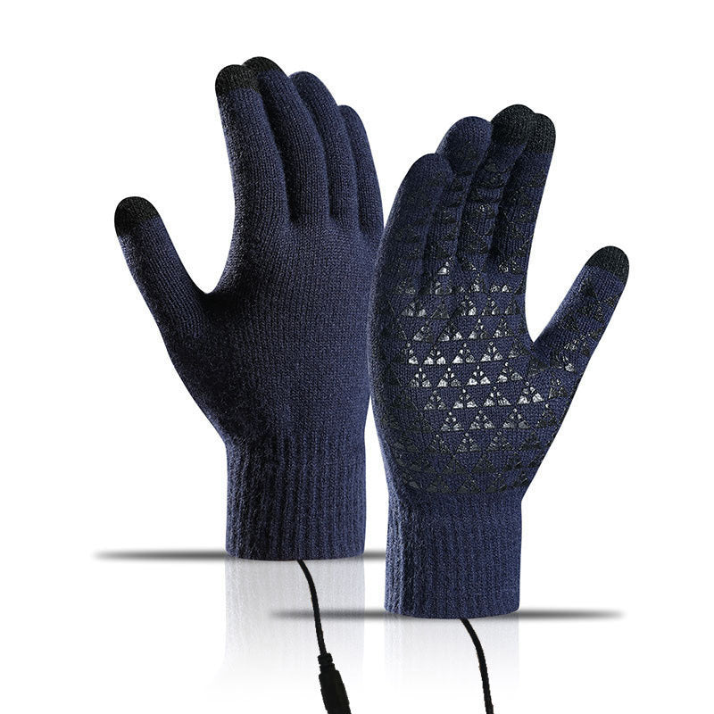 USB Heated Knit Gloves - Touch Screen Friendly