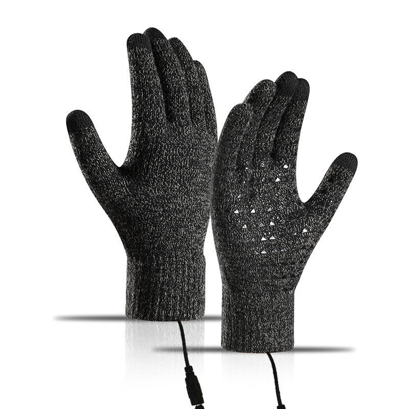 USB Heated Knit Gloves - Touch Screen Friendly