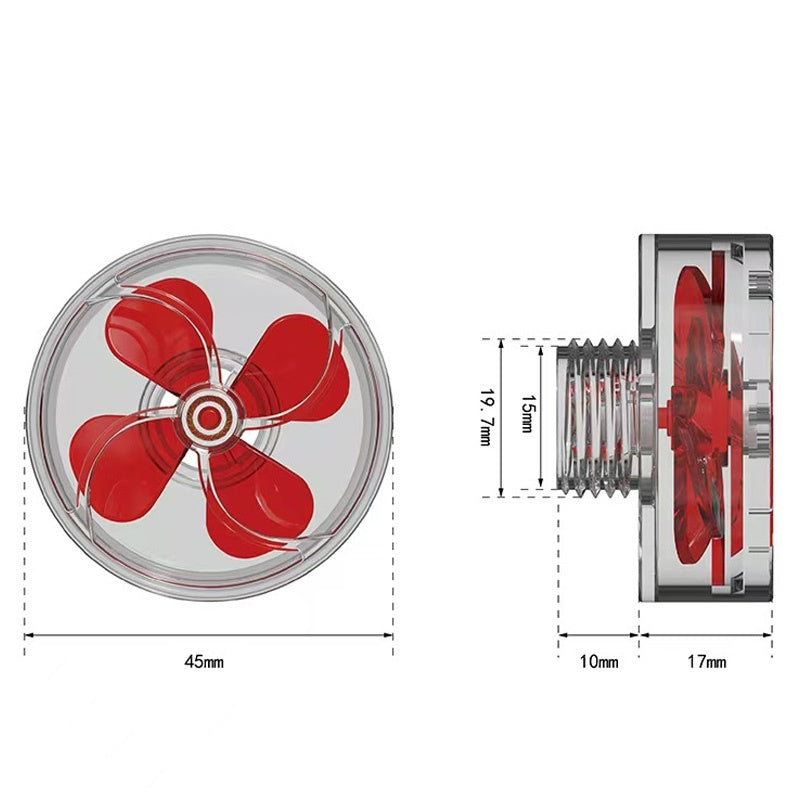 Auto-Rotating 4-Blade Fan Kit for Fish Tank Outlet